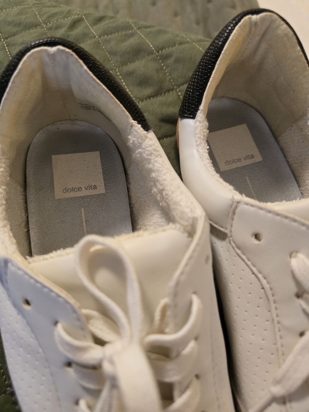 Dolce Vita White, Beige & Black Low-Top Sneakers - Picture 2 of 5